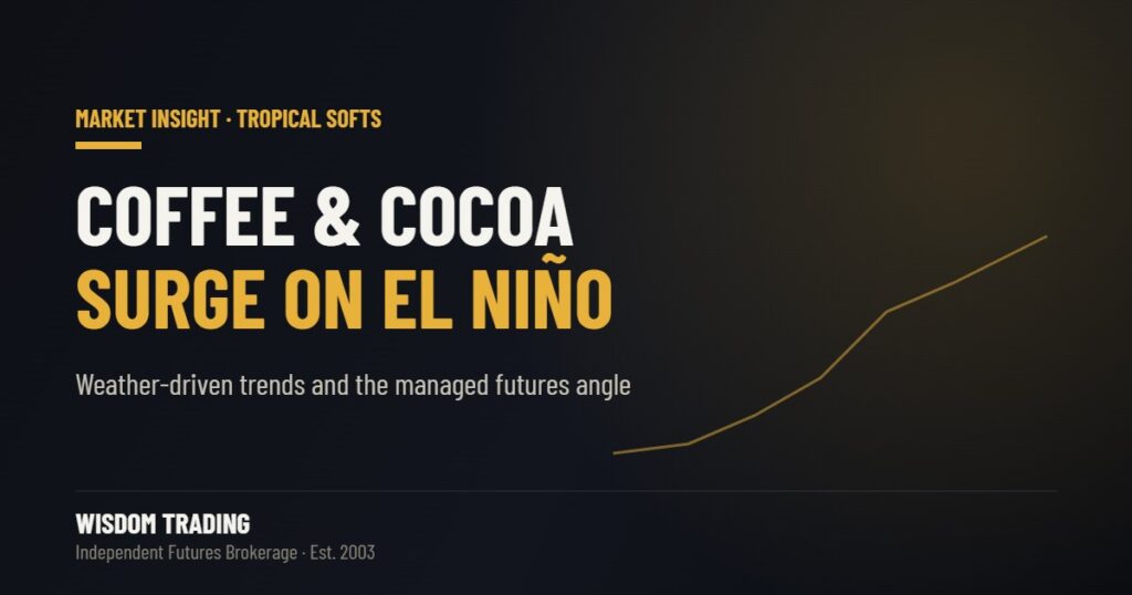 Coffee and cocoa prices surging on El Niño supply fears and what it means for managed futures programs