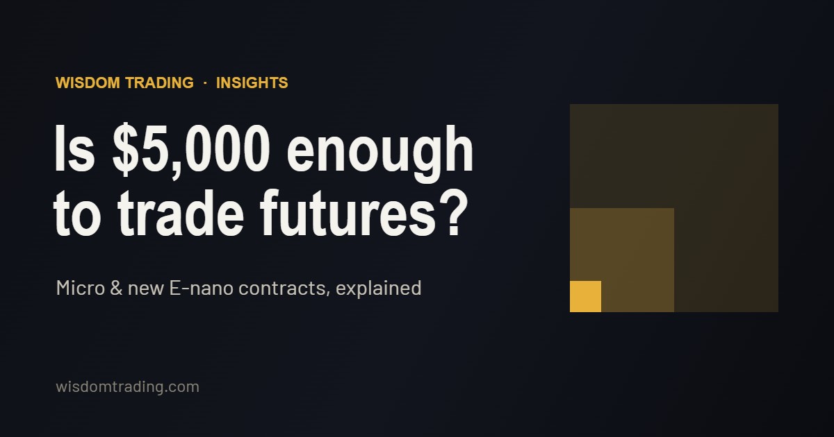 Is $5,000 enough to trade futures — micro and E-nano contracts explained, Wisdom Trading